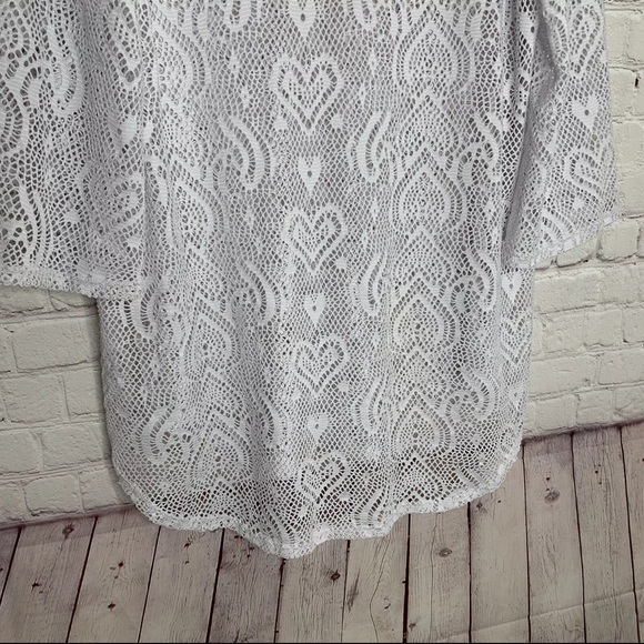 Jordyn Taylor Womens White See-Through Swim Coverup Size XL - Picture 8 of 10